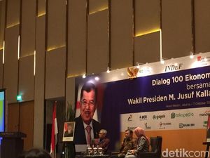 Ngobrol Bareng 100 Ekonom, JK Singgung Naik Turun Ekonomi Dunia