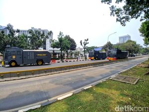 Lalin Sekitar Istana Ditutup Antisipasi Demo, Water Cannon Disiagakan