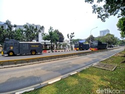 Lalin Sekitar Istana Ditutup Antisipasi Demo, Water Cannon Disiagakan