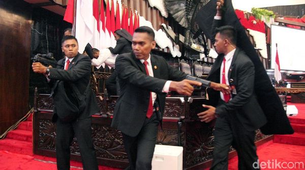 Begini Simulasi Pengamanan Pelantikan Presiden di DPR