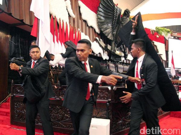 Begini Simulasi Pengamanan Pelantikan Presiden di DPR