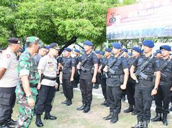 Jelang Pelantikan Presiden, TNI-Polri Gelar Apel Pengamanan di Sultra