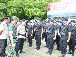 Jelang Pelantikan Presiden, TNI-Polri Gelar Apel Pengamanan di Sultra