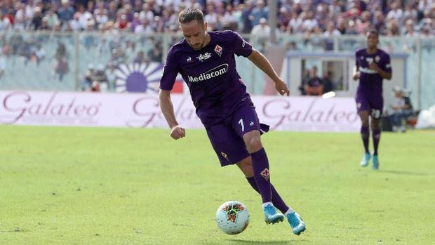 Ribery saat tampil di Liga Italia Serie A membela Fiorentina. (