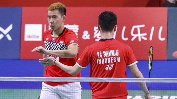 Kevin/Marcus sempat kalah di gim pertama.