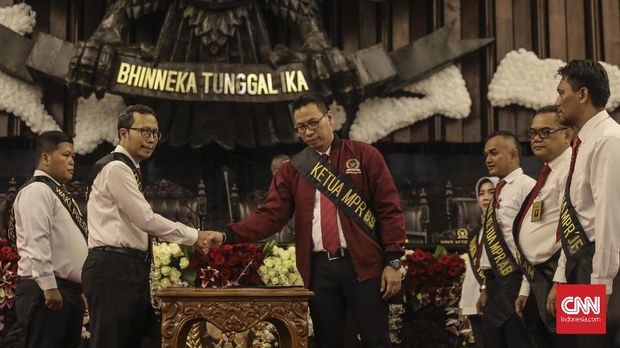 Gladi bersih pelantikan Presiden dan Wakil Presiden Republik Indonesia di Gedung DPR-MPR. 