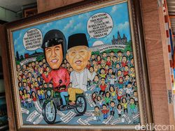 Melihat Lukisan Jokowi-Maruf Jelang Pelantikan Presiden