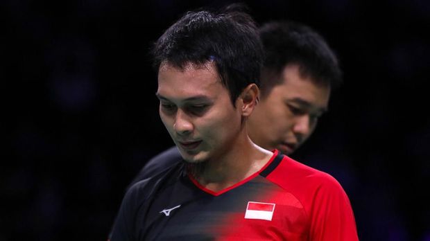 Ahsan/Hendra berhasil mengalahkan Li/Liu di semifinal Hong Kong Open 2019. (