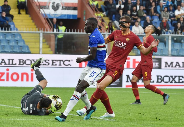 AS Roma berimbang 0-0 di kandang Sampdoria dalam lanjutan Liga Italia. (Foto: Paolo Rattini / Getty Images)