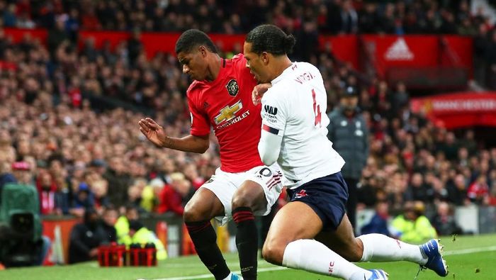 Manchester United vs Liverpool: Rashford bawa Setan Merah memimpin di babak pertama. (Foto: Alex Livesey/Getty Images) Manchester United vs Liverpool: Rashford bawa Setan Merah memimpin di babak pertama. (Foto: Alex Livesey/Getty Images)