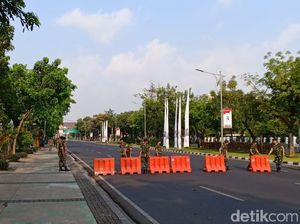 Jelang Pelantikan Presiden, Ruas Jalan Arah Istana Negara Steril Jelang Pelantikan Presiden, Ruas Jalan Arah Istana Negara Steril