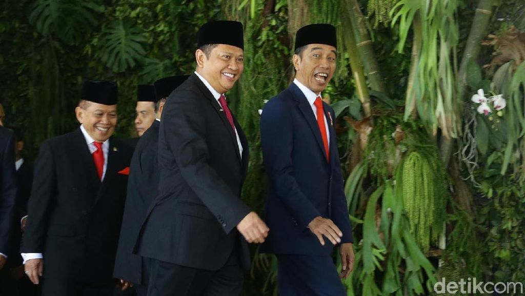 Ekspresi Jokowi di Karpet Merah Pelantikan Presiden di DPR