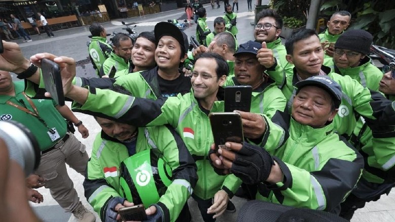 Driver Gojek Dukung Nadiem Kaprikornus Menteri