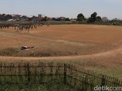 Begini penampakan terkini Stadion Sangkuriang di Kota Cimahi, Jawa Barat, Senin (21/10/2019).