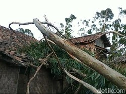 3 Rumah Ambruk Akibat Angin Kencang di Pangalengan Bandung