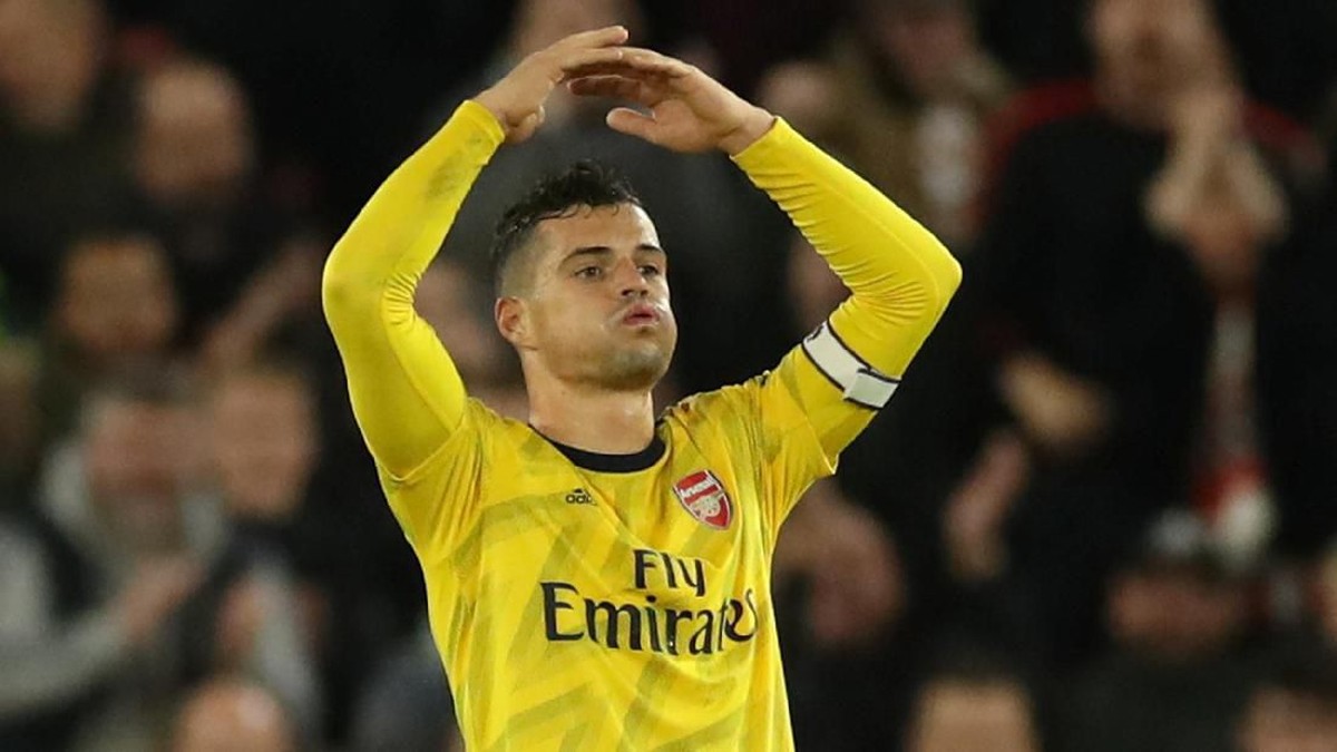 Newcastle United dikabarkan berminat dengan Granit Xhaka. (Foto: Carl Recine/Action Images via Reuters)