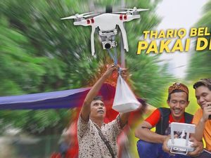 Bukan Pesan Pakai Ojol, Gen Halilintar Beli Bakso Pakai Drone dari Rumah
