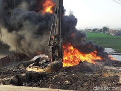 Melihat Situasi Terkini Lokasi Kebakaran Hebat Pipa Pertamina Cimahi