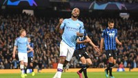 Raheem Sterling membukukan tiga gol dalam waktu 11 menit saat Manchester City menang 5-1 atas Atalanta di musim 2019/2020. (Foto: Michael Regan/Getty Images)