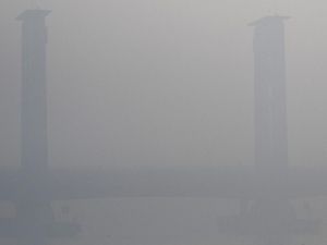 Asap Pekat Masih Kepung Palembang