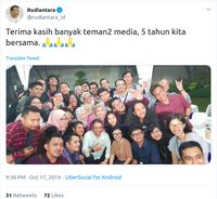 Unggahan pamit twitter