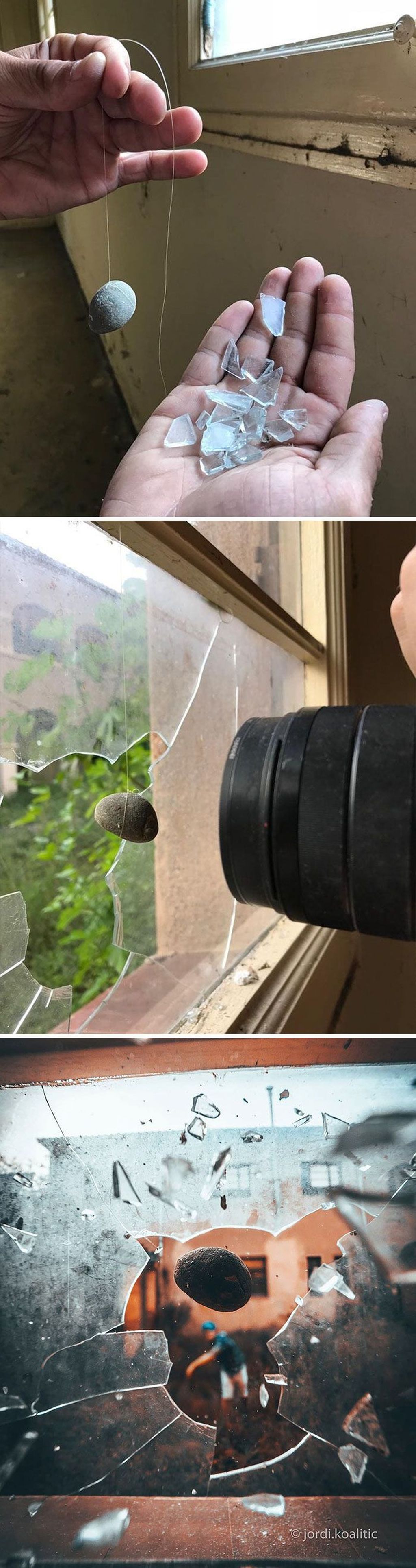 Trik pecah jendela. Foto: instagram.com/jordi.koalitic