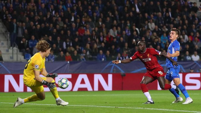 Liverpool memimpin 1-0 atas Genk di babak pertama. (Foto: Catherine Ivill/Getty Images)