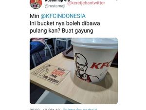 Kocaknya Percakapan Netizen dan Admin Twitter KFC Soal Ember Ayam Kocaknya Percakapan Netizen dan Admin Twitter KFC Soal Ember Ayam