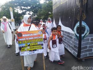 Melihat Keseruan 6.000 Bocah TK dan PAUD Belajar Haji di Ciamis