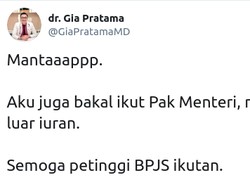 Seperti Menkes Terawan, Dokter Ini Ingin Nyumbang BPJS Kesehatan