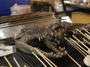 Berani Coba Makan Kepala Buaya di Thailand?