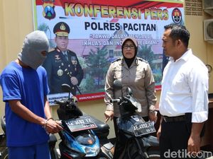 Pencuri Motor Ini Digerebek Saat Sembunyi di Hutan Pacitan