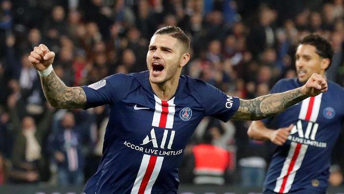 Mauro Icardi membuat dua gol untuk mengantarkan Paris Saint-Germian memenangi Le Classique (Foto: REUTERS/Charles Platiau)