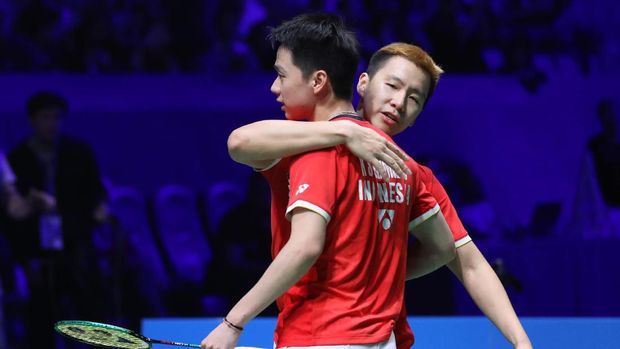 Kevin Sanjaya Sukamuljo/Marcus Fernaldi Gideon saat tampil di French Open