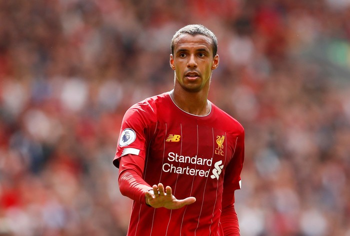 FILE PHOTO: Soccer Football - Premier League - Liverpool v Newcastle United - Anfield, Liverpool, Britain - September 14, 2019  Liverpools Joel Matip   Action Images via Reuters/Jason Cairnduff  EDITORIAL USE ONLY. No use with unauthorized audio, video, data, fixture lists, club/league logos or 