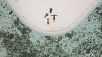 Foto Drone: Pantai yang Pasirnya Memanjang ke Depan 2 Km