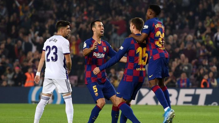 Barcelona menang 5-1 atas Real Valladolid dalam lanjutan Liga Spanyol (Foto: Alex Caparros/Getty Images)