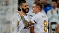 Karim Benzema, Toni Kroos, dan Luka Modric, pemain senior di atas usia 30 tahun ini masih jadi andalan. Mereka terus on fire dan jadi pembimbing pemain-pemain muda (Reuters)