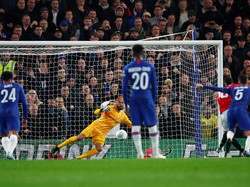 Pada pertandingan di Stamford Bridge, Kamis (31/10/2019) dinihari WIB, MU memimpin 1-0 atas Chelsea di babak pertama. REUTERS/Eddie Keogh.