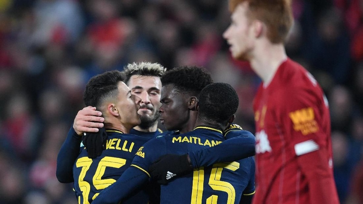 Arsenal tersingkir di babak keempat Piala Liga Inggris. (Foto: Laurence Griffiths/Getty Images)