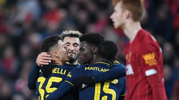Arsenal tersingkir di babak keempat Piala Liga Inggris. (Foto: Laurence Griffiths/Getty Images) Arsenal tersingkir di babak keempat Piala Liga Inggris. (Foto: Laurence Griffiths/Getty Images)