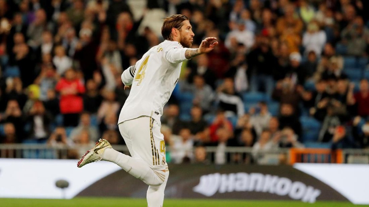 Sergio Ramos selalu bikin gol di 16 musim beruntun LaLiga (Susana Vera/REUTERS)