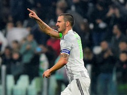 Leonardo Bonucci merayakan gol yang dicetak di menit ke-36. Reuters/Massimo Pinca.