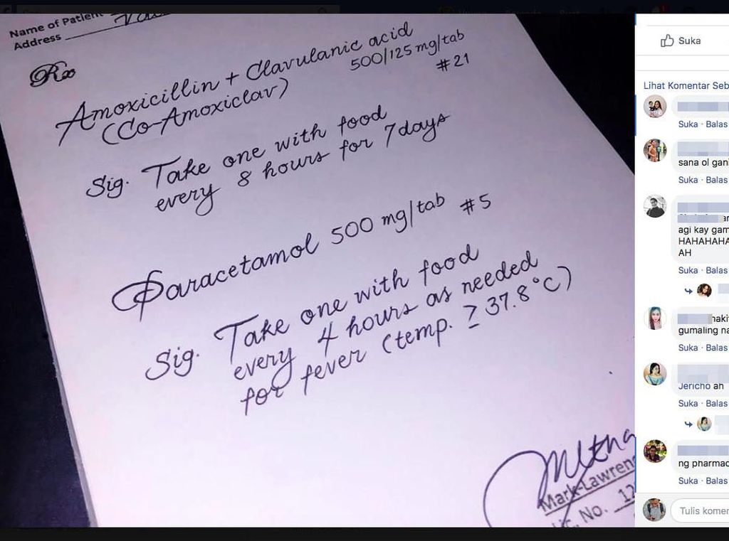 Tulisan Dokternya Terlalu Bagus, Resep Ini Malah Disangka Palsu Tulisan Dokternya Terlalu Bagus, Resep Ini Malah Disangka Palsu