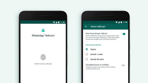 Cara Aktifkan Fitur Pengunci Sidik Jari WhatsApp di Android