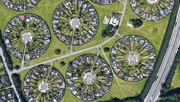 Begini Penampakan Kota Bundar di Denmark dari Udara