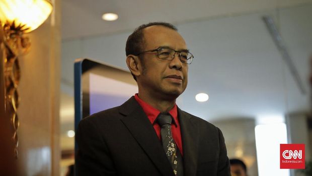 Sesmenpora Gatot Dewa Broto saat Kongres Luar Biasa Pemilihan PSSI. Jakarta, Sabtu, 2 November 2019. CNN Indonesia/ Adhi Wicaksono
