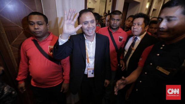 Iwan Bule usai terpilih menjadi Ketua PSSI periode 2019-2023. (