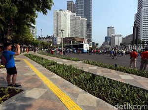 Potret CFD di Bundaran HI Bersih dari PKL