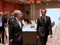Bertemu Sekjen PBB, Jokowi Bahas Perdamaian Palestina